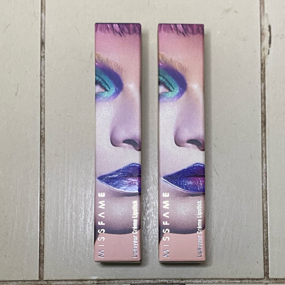 Miss Fame Beauty "Dirty Couture" (Sapphire Blue) Voyeur Creme Lipstick Lot Of 2